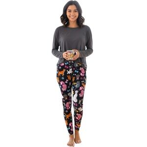 Disney Women’s Size XS Leggings – Cartoon Cats Print Black Multicolor